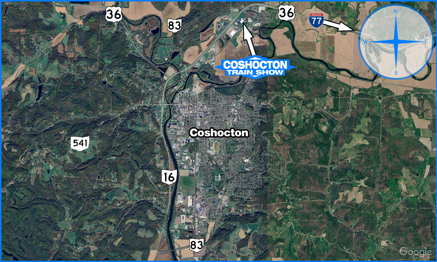 Coshocton Train Show Map 2