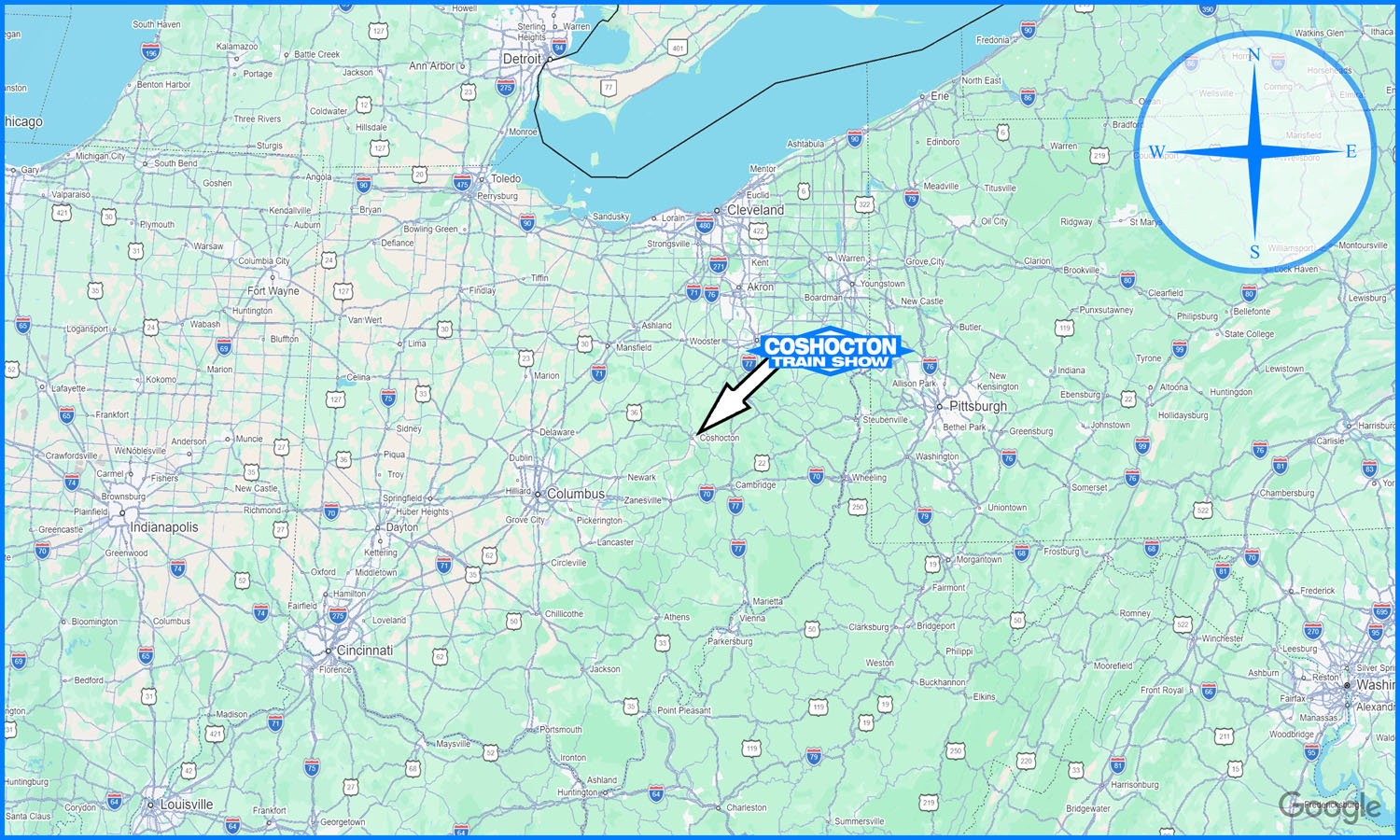 Coshocton Train Show Map 4