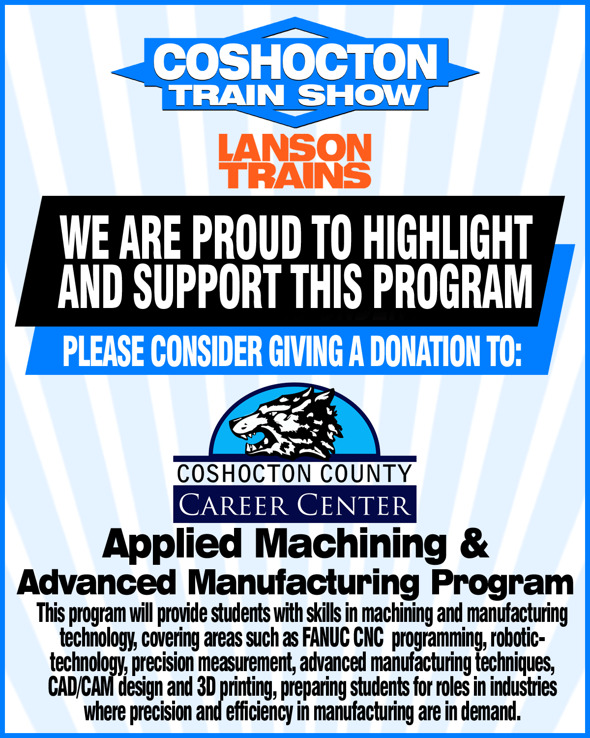 Coshocton County Career Center Donation Jar