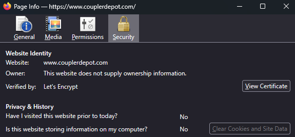 COUPLERDEPOT.COM - NO COOKIES